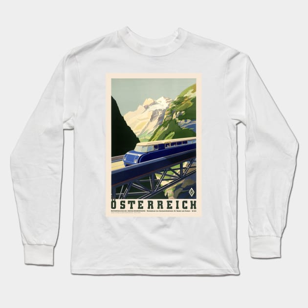 Österreich Austria Vintage Poster 1935 Long Sleeve T-Shirt by vintagetreasure